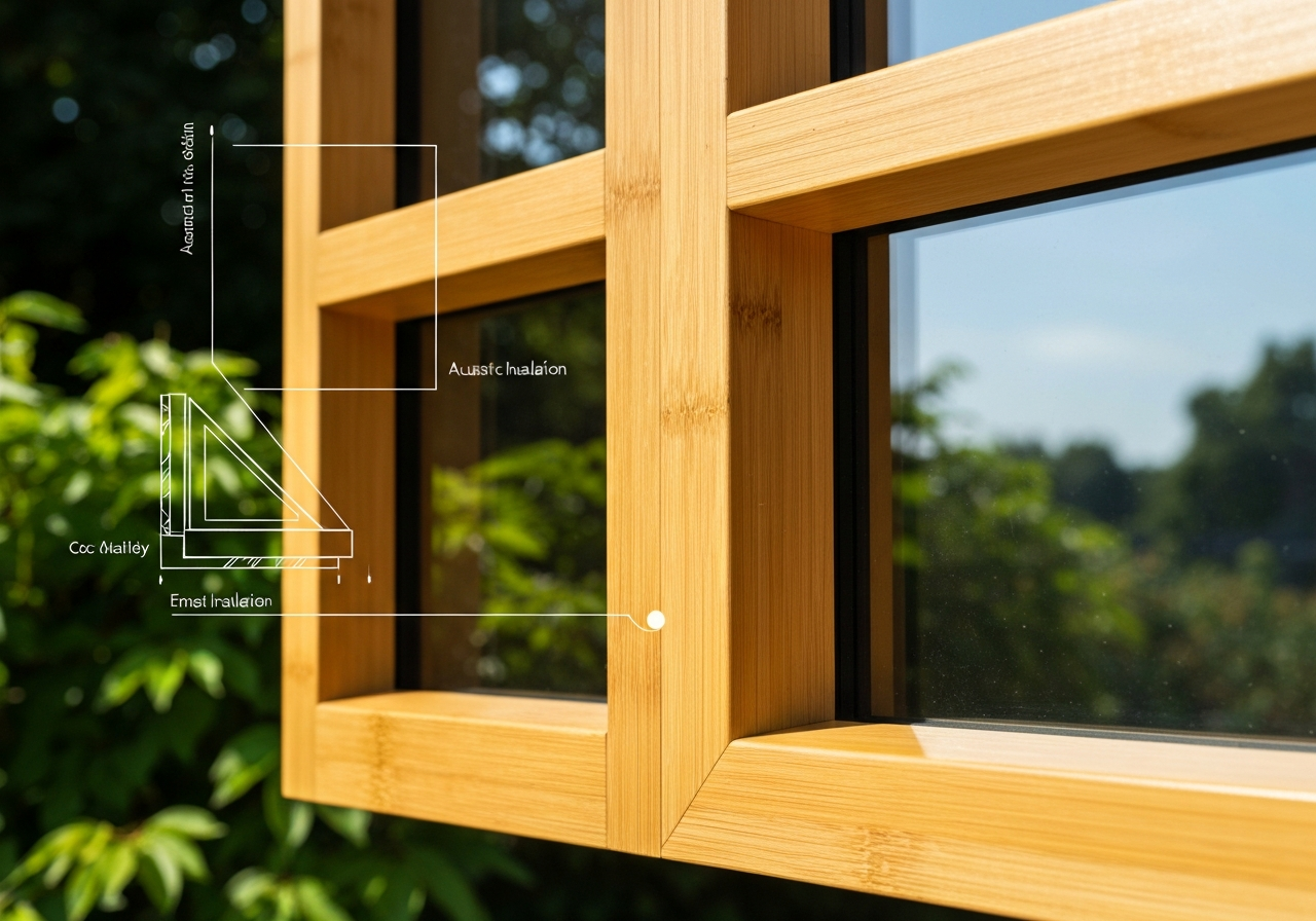 Parametry techniczne okien z ramami bambusowymi
